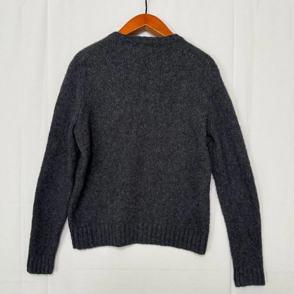 Bonobos Gray Extra Fine Merino Wool Nylon Alpaca Blend Crew Neck Sweater Small